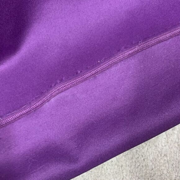 Walter Mendez Purple Evening Gown Dress Formal Prom Gold with Train - Picture 11 of 16